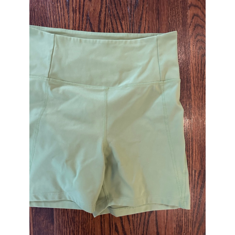 Women's Girlfriend Collective Green Bike Shorts L - Picture 2 of 6